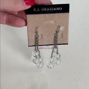 R.J. Graziano Silver Dangle Bauble Earrings